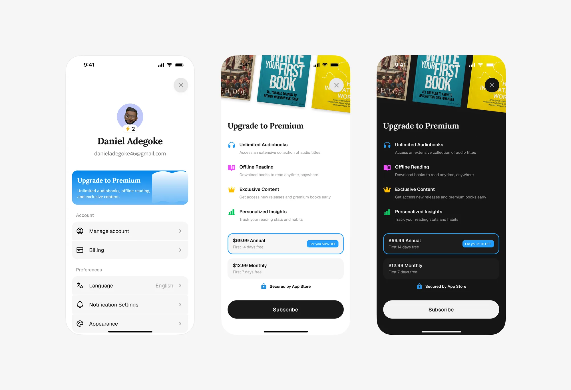Profile and Paywall:Subscription